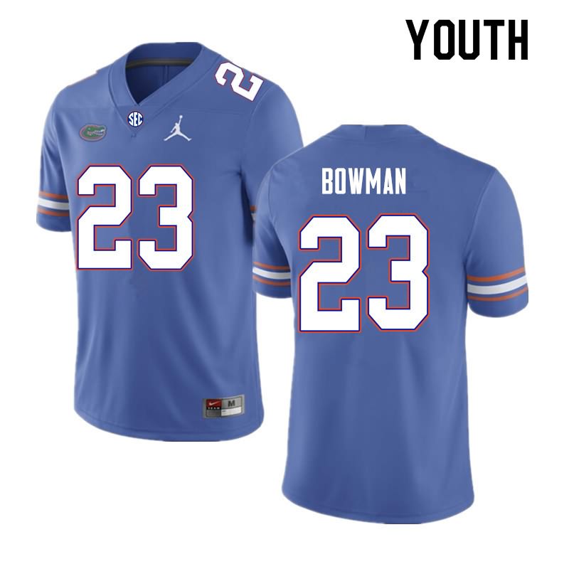 Youth NCAA Florida Gators Demarkcus Bowman #23 Stitched Authentic Nike Royal College Football Jersey JDX6165EP